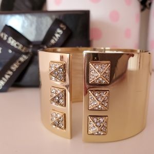 Victoria's Secret Gold Diamond Cuff Bracelet NWOT